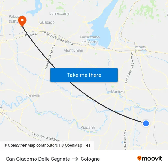 San Giacomo Delle Segnate to Cologne map
