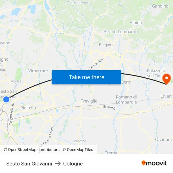 Sesto San Giovanni to Cologne map
