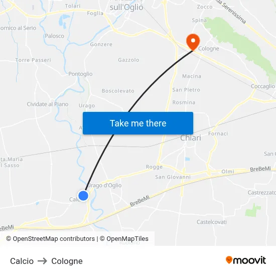 Soccer to Cologne map