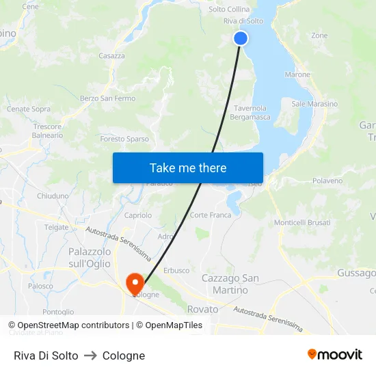 Riva Di Solto to Cologne map