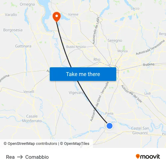 REA to Comabbio map