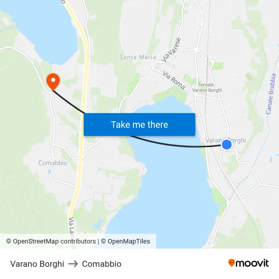 Varano Borghi to Comabbio map