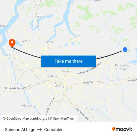 Spinone Al Lago to Comabbio map