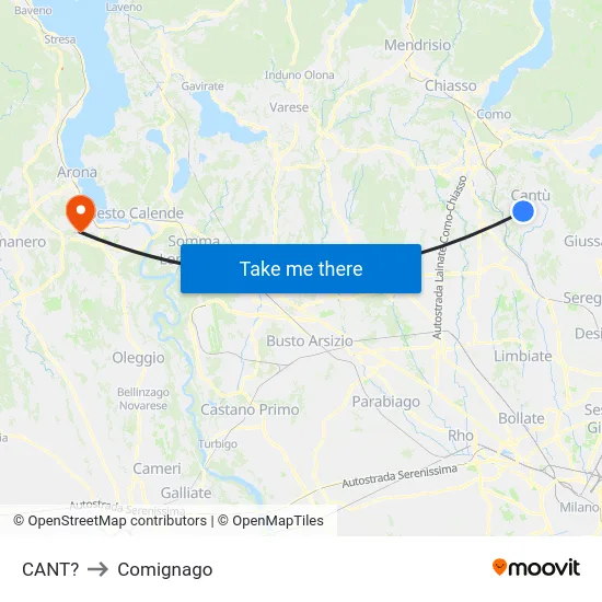 CANT? to Comignago map