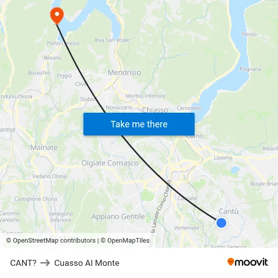 Cant? to Cuasso Al Monte map