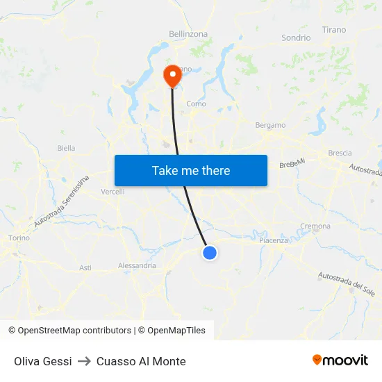 Oliva Gessi to Cuasso Al Monte map