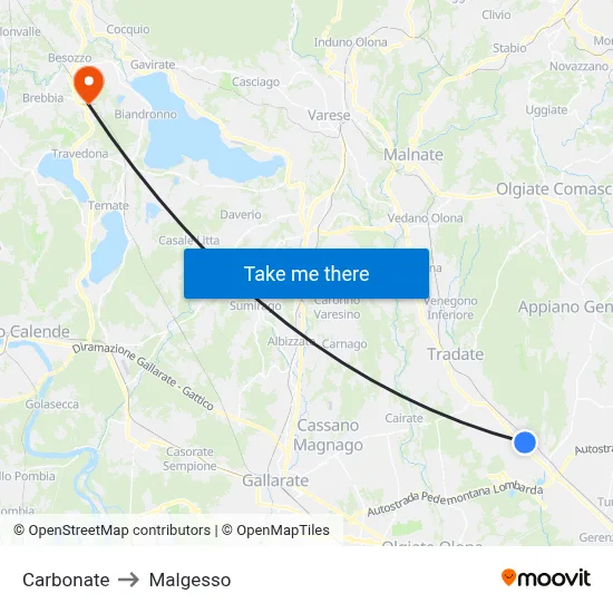 Carbonate to Malgesso map