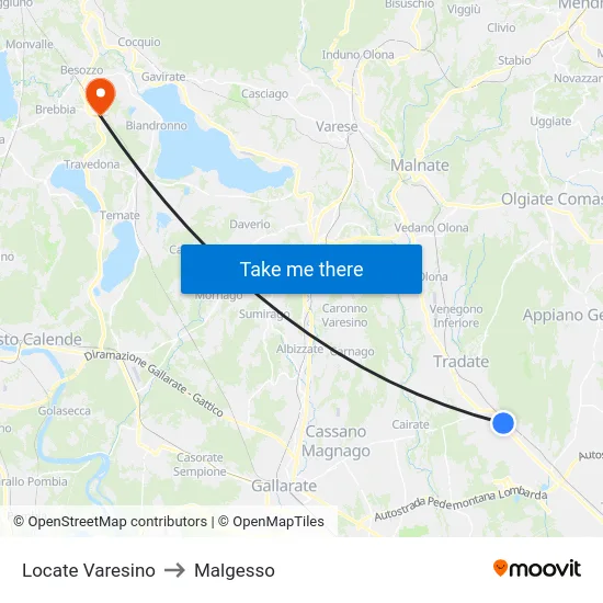 Locate Varesino to Malgesso map