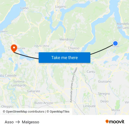 Asso to Malgesso map