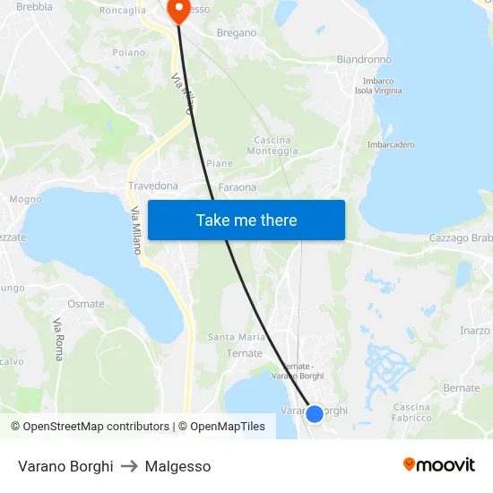 Varano Borghi to Malgesso map