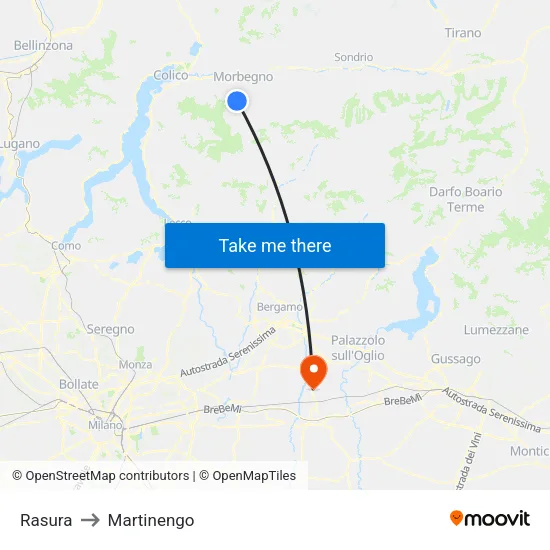 Rasura to Martinengo map
