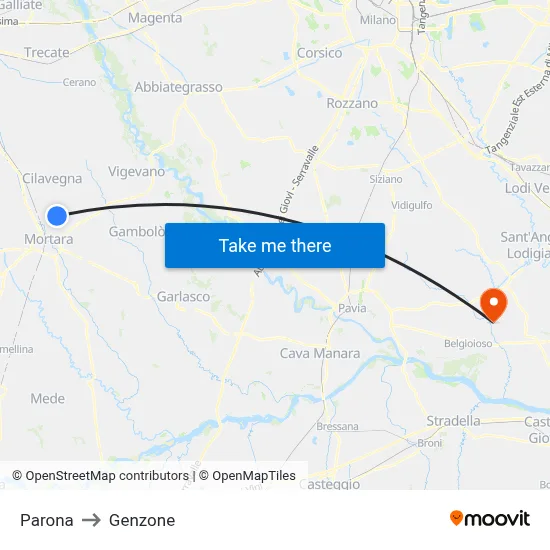 Parona to Genzone map