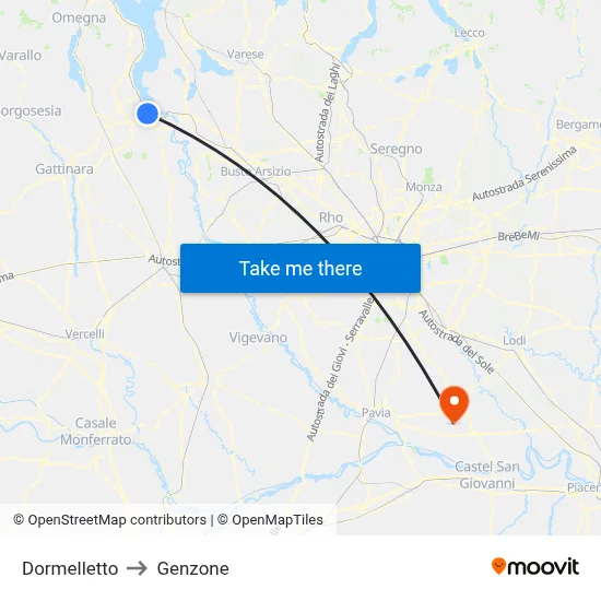 Dormelletto to Genzone map