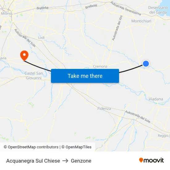 Acquanegra sul Chiese to Genzone map