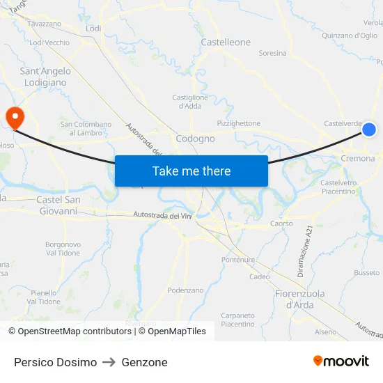 Persico Dosimo to Genzone map
