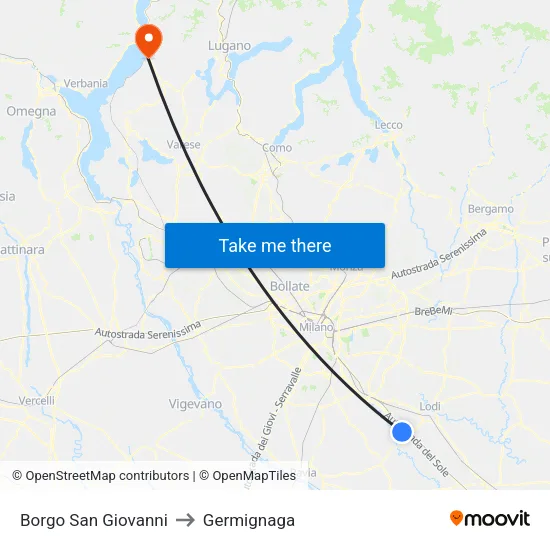 San Giovanni Borough to Germignaga map