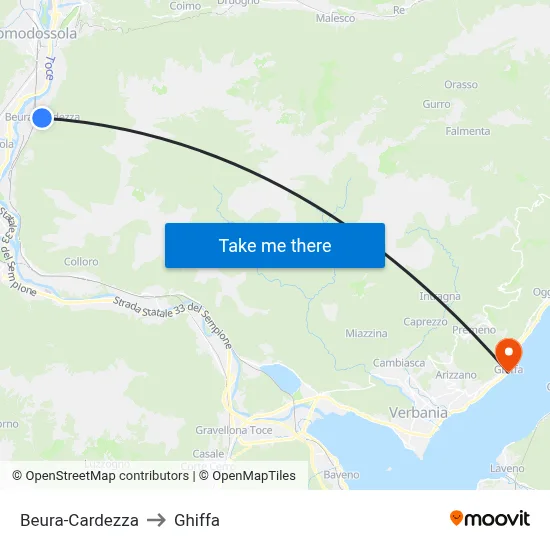 Beura-Cardezza to Ghiffa map