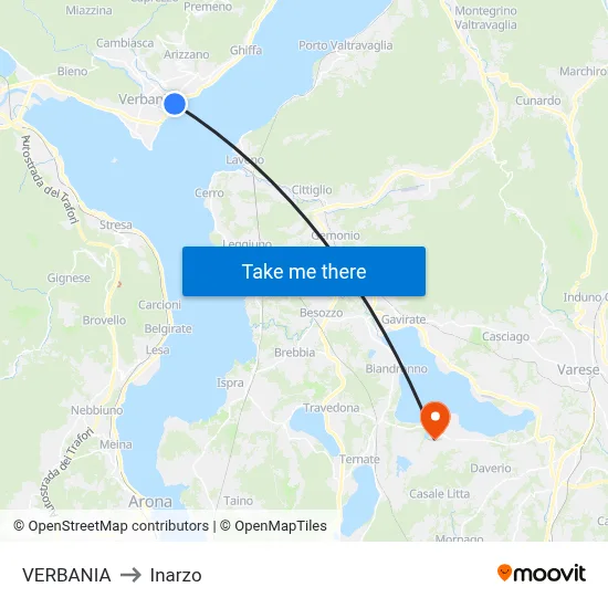 VERBANIA to Inarzo map