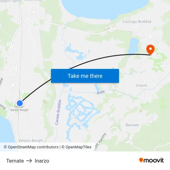 Ternate to Inarzo map