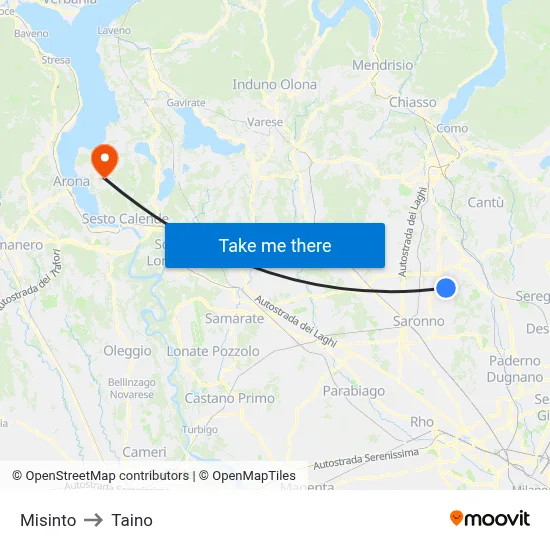 Misinto to Taino map
