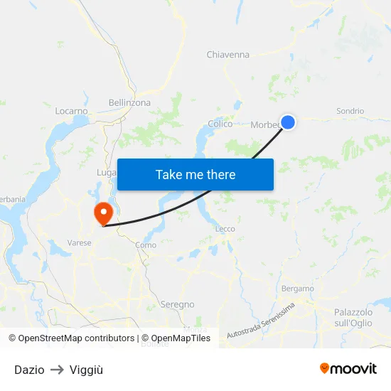 Dazio to Viggiù map