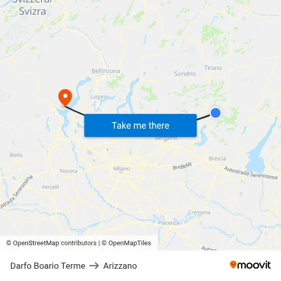 Darfo Boario Terme to Arizzano map
