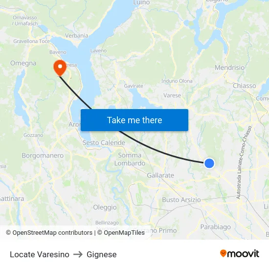 Locate Varesino to Gignese map