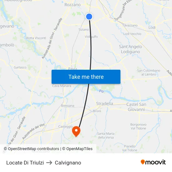 Locate Di Triulzi to Calvignano map