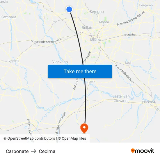 Carbonate to Cecima map