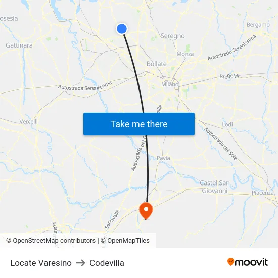 Locate Varesino to Codevilla map