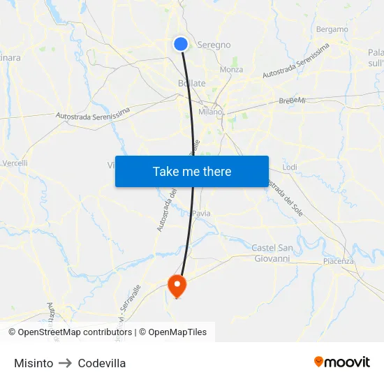 Misinto to Codevilla map