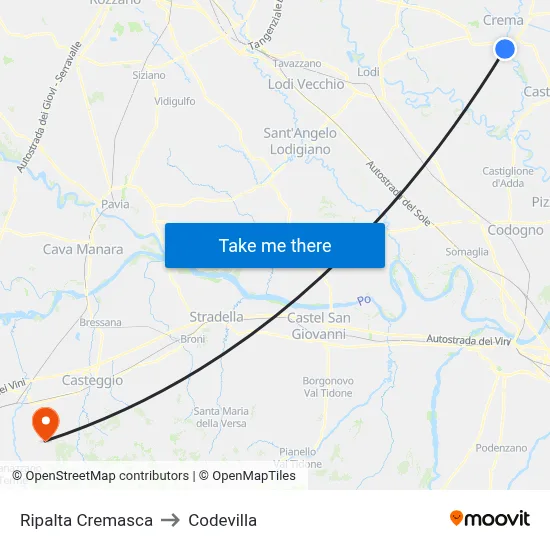 Ripalta Cremasca to Codevilla map