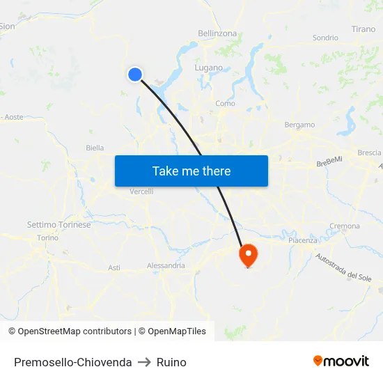Premosello-Chiovenda to Ruino map