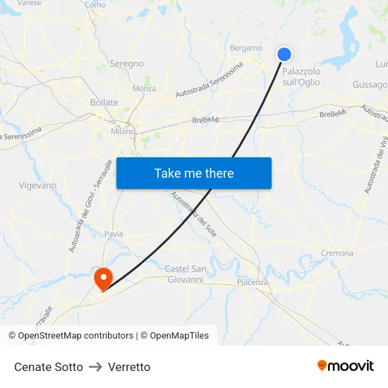 Cenate Sotto to Verretto map