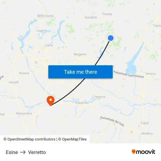 Esine to Verretto map
