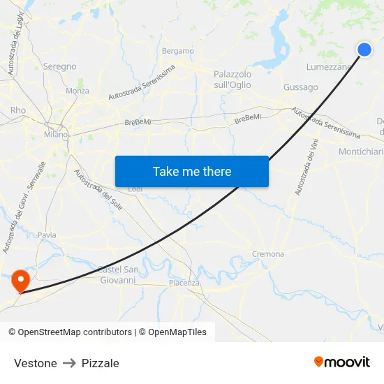 Vestone to Pizzale map