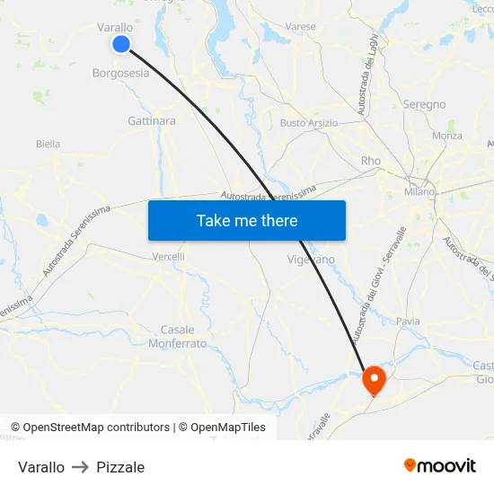 Varallo to Pizzale map