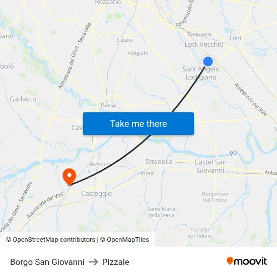 San Giovanni Borough to Pizzale map