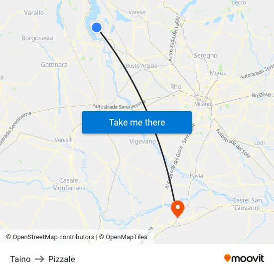 Taino to Pizzale map