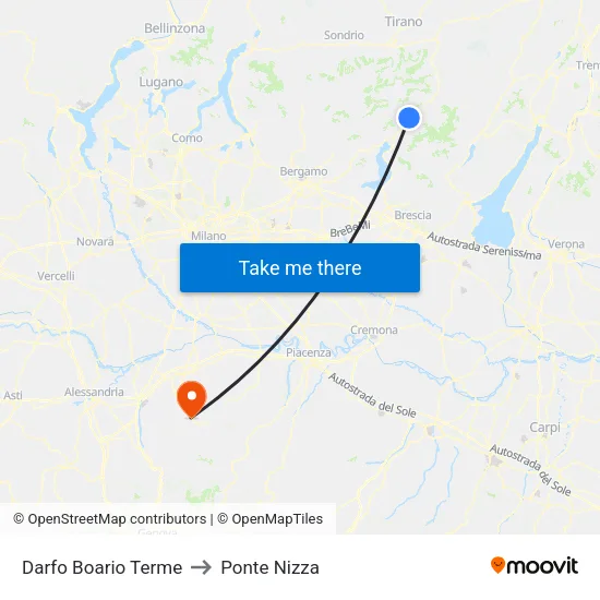 Darfo Boario Terme to Ponte Nizza map