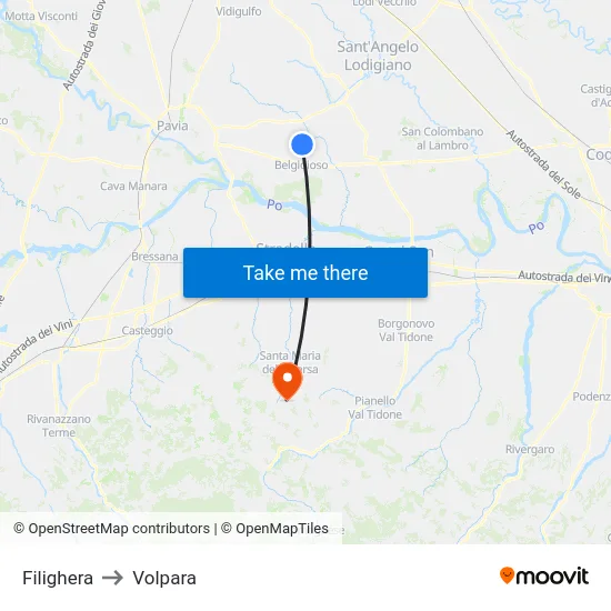 Filighera to Volpara map