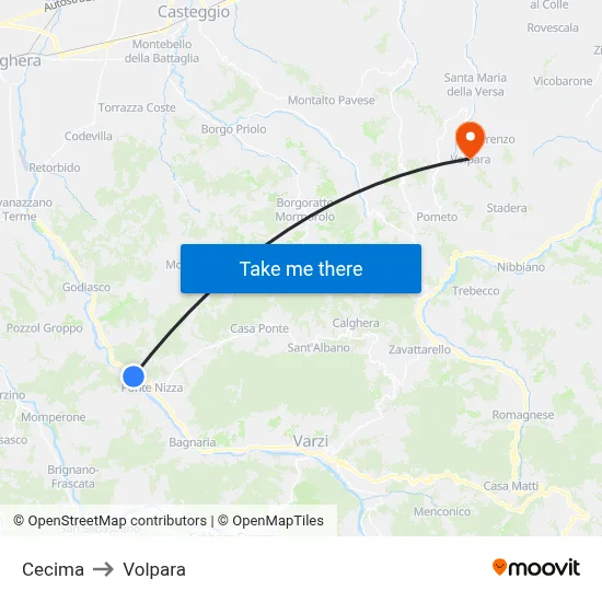 Cecima to Volpara map