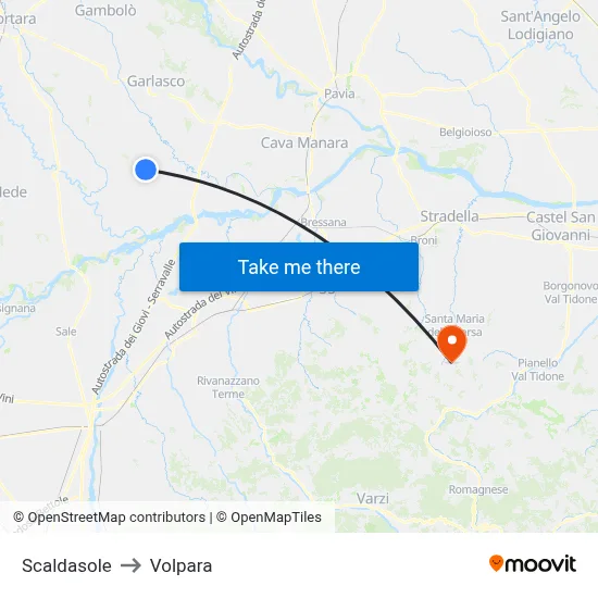 Scaldasole to Volpara map