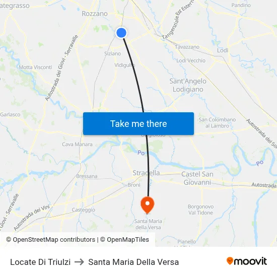 Locate di Triulzi to Santa Maria Della Versa map