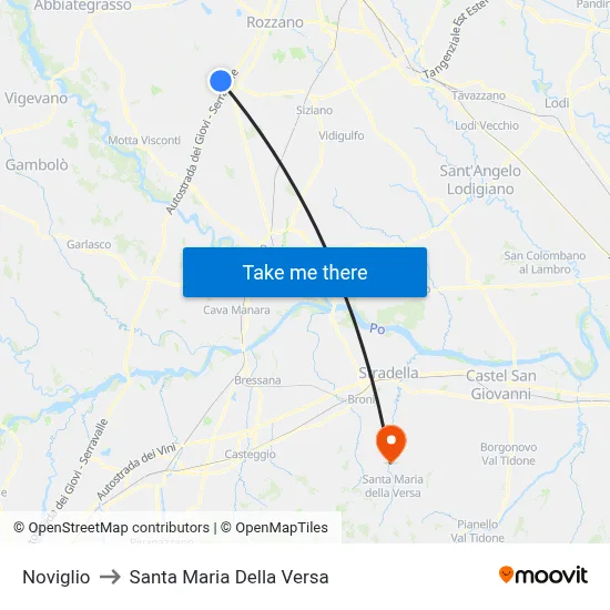 Noviglio to Santa Maria Della Versa map