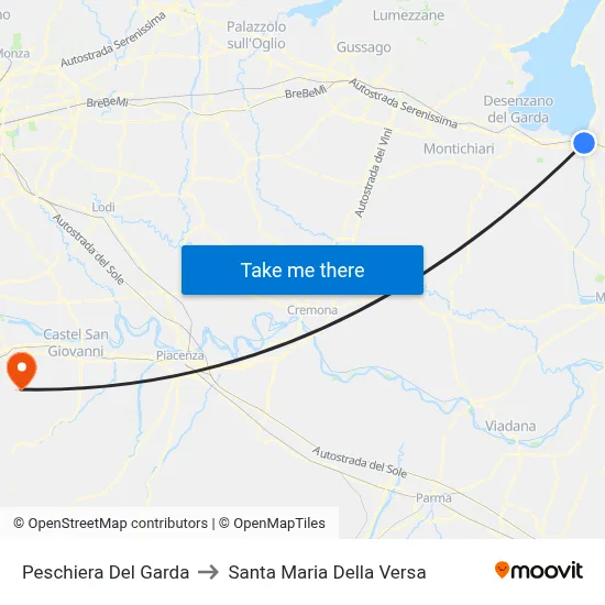 Peschiera Del Garda to Santa Maria Della Versa map