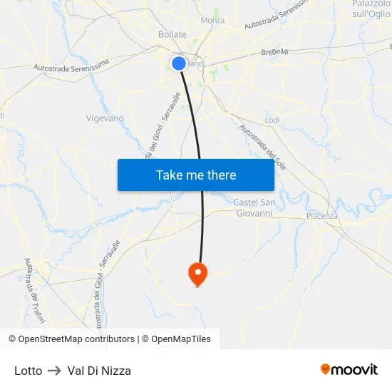 Lotto to Val Di Nizza map