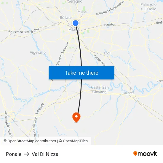 Ponale to Val Di Nizza map