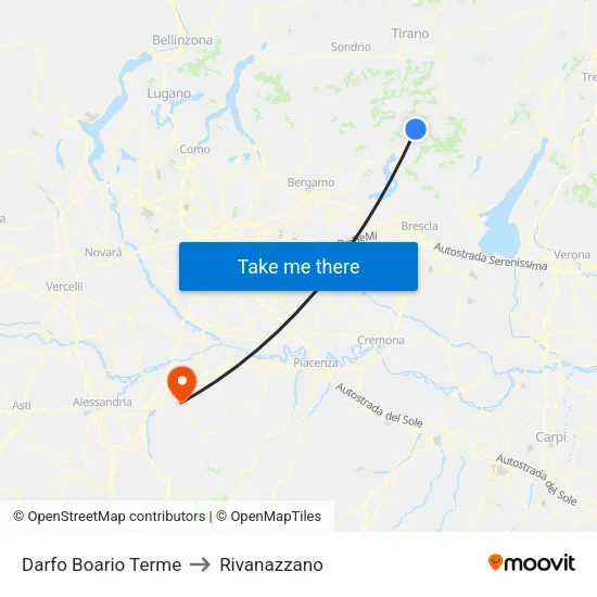 Darfo Boario Terme to Rivanazzano map