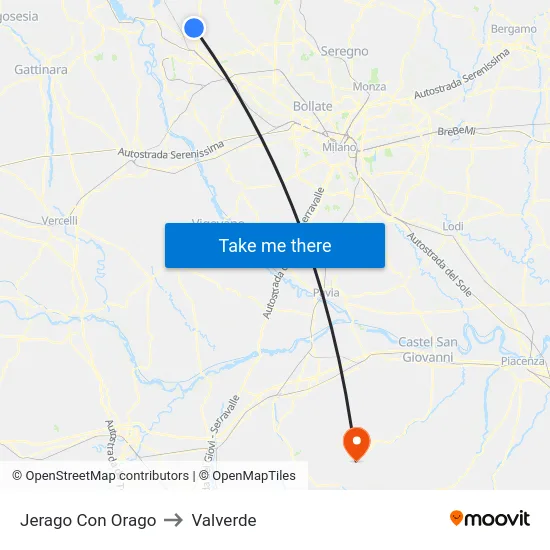Jerago con Orago to Valverde map